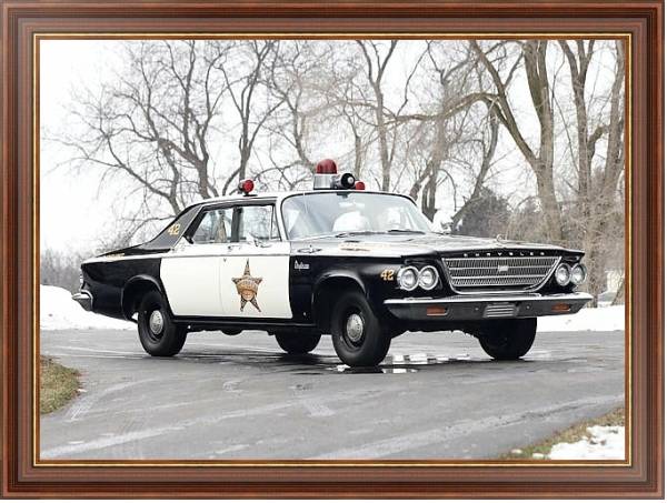 Постер Chrysler Newport Police Cruiser '1963 с типом исполнения На холсте в раме в багетной раме 35-M719P-83
