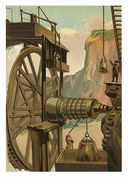 Постер Agricola directing the mines of Freyberg с типом исполнения На холсте в раме в багетной раме 221-03