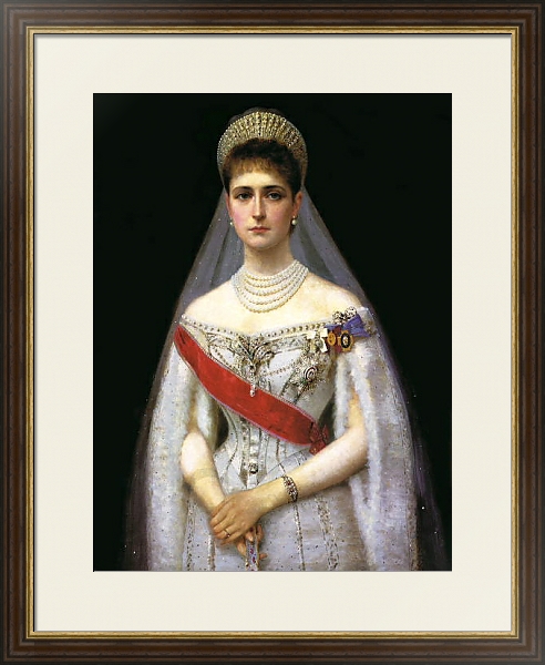 Постер Императрица Александра Фёдоровна с типом исполнения Под стеклом в багетной раме 1.023.036