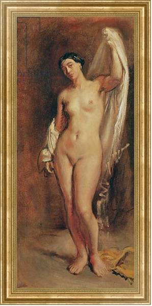 Постер Standing Female Nude, study for the central figure of 'The Tepidarium', 1853 с типом исполнения На холсте в раме в багетной раме NA033.1.051