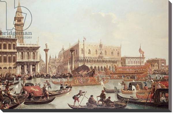 Постер View of the Doge's Palace and the Piazzetta, Venice с типом исполнения На холсте без рамы