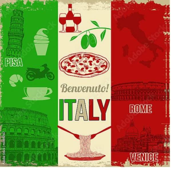 Постер Вкус Италии 2 с типом исполнения На холсте без рамы