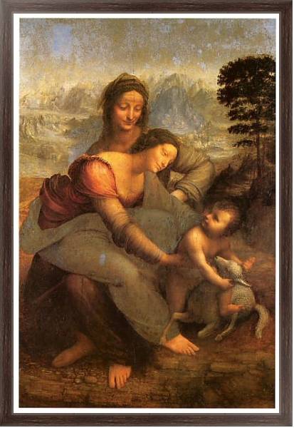 Постер Анна, Мария и младенец Иисус с типом исполнения На холсте в раме в багетной раме 221-02