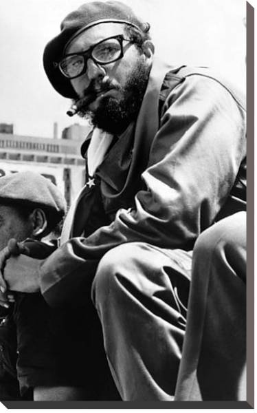 Постер Фидель Кастро с типом исполнения На холсте без рамы