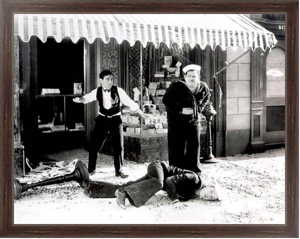 Постер Laurel & Hardy (Two Tars) с типом исполнения На холсте в раме в багетной раме 221-02