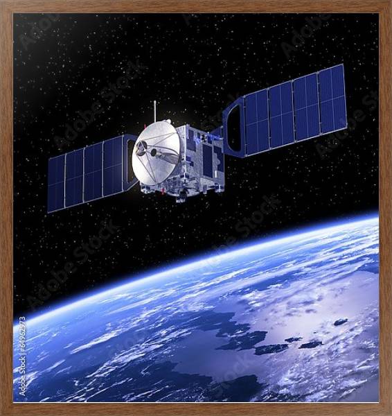Постер Спутник на орбите с типом исполнения На холсте в раме в багетной раме 1727.4310