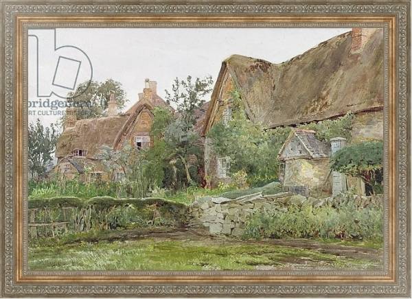 Постер Thatched Cottages and Cottage Gardens, 1881 с типом исполнения На холсте в раме в багетной раме 484.M48.310