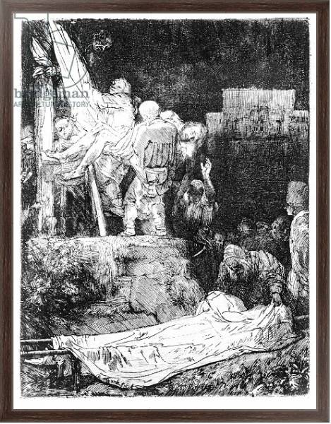 Постер The Descent from the Cross, 1654 с типом исполнения На холсте в раме в багетной раме 221-02