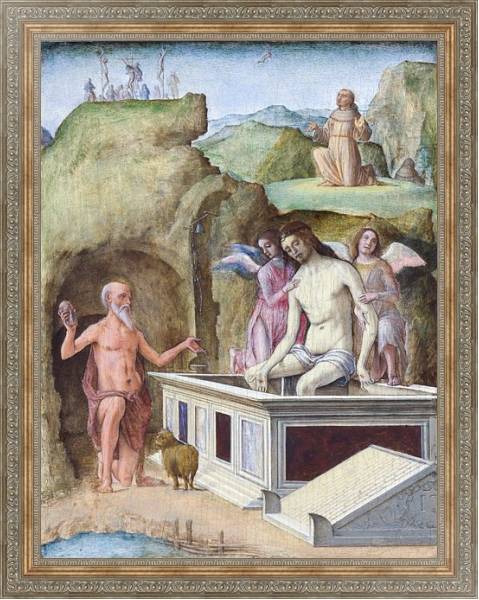 Постер Мертвый Христос с типом исполнения На холсте в раме в багетной раме 484.M48.310