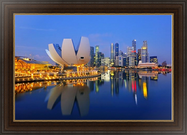 Постер Сингапур с типом исполнения На холсте в раме в багетной раме 1.023.151