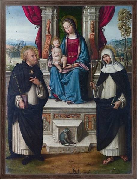 Постер Дева Мария со Святыми 2 с типом исполнения На холсте в раме в багетной раме 221-02