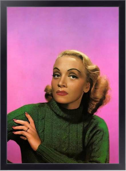 Постер Dietrich, Marlene 7 с типом исполнения На холсте в раме в багетной раме 221-01