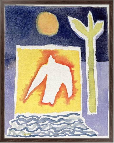 Постер Tree, Sun and Rising Bird, 1989 с типом исполнения На холсте в раме в багетной раме 221-02