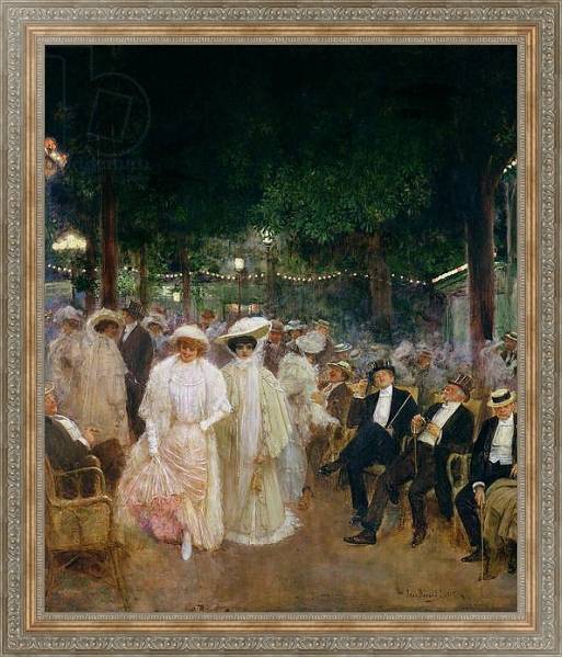 Постер The Gardens of Paris, or The Beauties of the Night, 1905 с типом исполнения На холсте в раме в багетной раме 484.M48.310