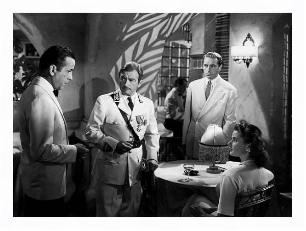 Постер Bogart, Humphrey (Casablanca) 5 с типом исполнения На холсте в раме в багетной раме 221-03