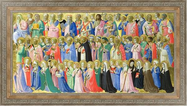 Постер Предвестники Христа со Святыми и Мучениками с типом исполнения На холсте в раме в багетной раме 484.M48.310