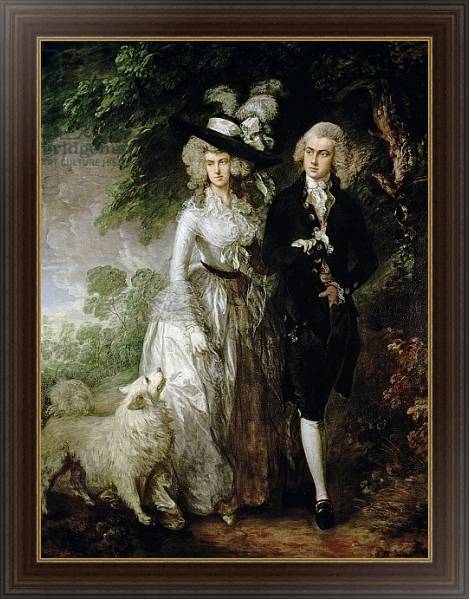 Постер Mr and Mrs William Hallett, c.1785 с типом исполнения На холсте в раме в багетной раме 1.023.151
