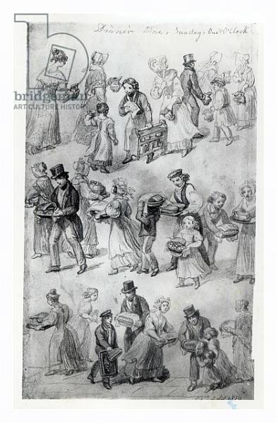 Постер Delivering Dinner, 1841 с типом исполнения На холсте в раме в багетной раме 221-03