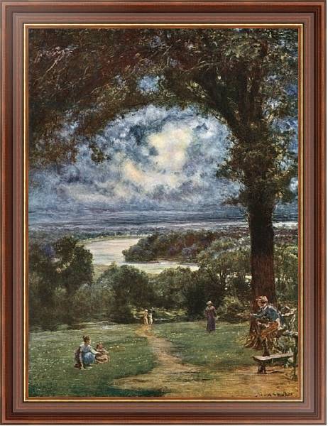 Постер The Thames at Richmond from the Terrace с типом исполнения На холсте в раме в багетной раме 35-M719P-83