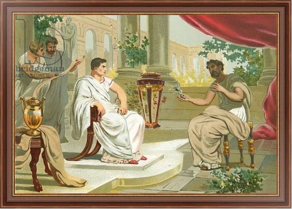Постер Conversation between Pliny the Elder and the emperor Vespasian с типом исполнения На холсте в раме в багетной раме 35-M719P-83