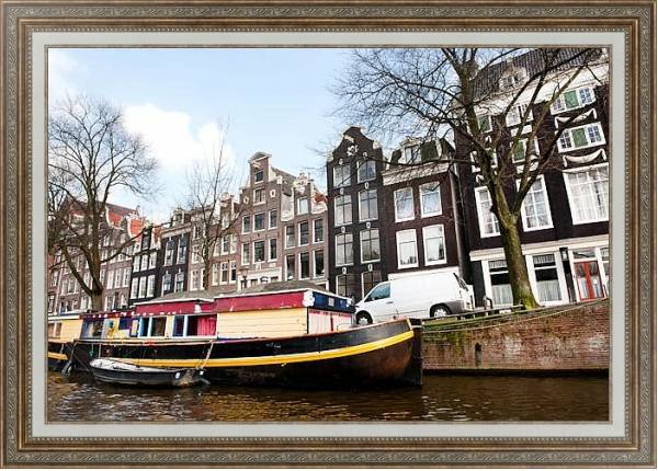 Постер Амстердам 7 с типом исполнения На холсте в раме в багетной раме 595.M52.330
