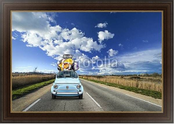 Постер Отпуск на колёсах с типом исполнения На холсте в раме в багетной раме 1.023.151