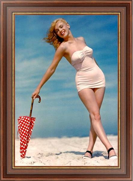 Постер Monroe, Marilyn 37 с типом исполнения На холсте в раме в багетной раме 35-M719P-83