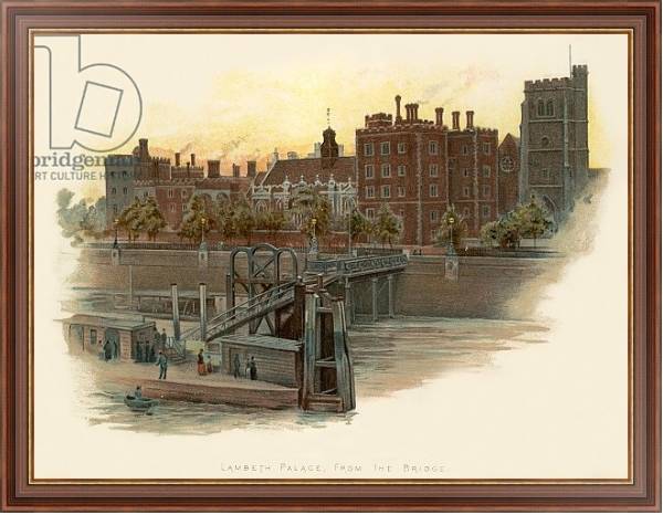 Постер Lambeth Palace, from the bridge с типом исполнения На холсте в раме в багетной раме 35-M719P-83