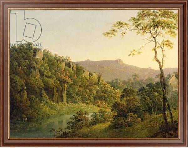 Постер View in Matlock Dale, Looking Towards Black Rock Escarpment, c.1780-5 с типом исполнения На холсте в раме в багетной раме 35-M719P-83