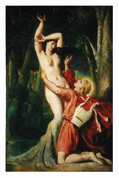 Постер Apollo and Daphne, c.1845 с типом исполнения На холсте в раме в багетной раме 221-03