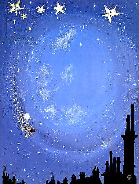 Постер Illustration for 'Peter Pan' by J.M. Barrie 2 с типом исполнения На холсте без рамы