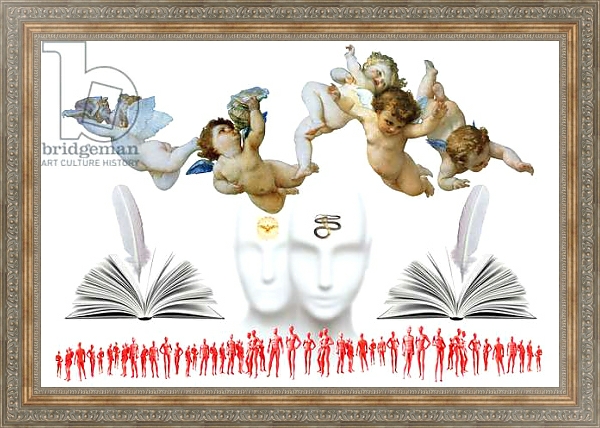 Постер angeli&demoni, 2010, collagraph, digital photography с типом исполнения На холсте в раме в багетной раме 484.M48.310
