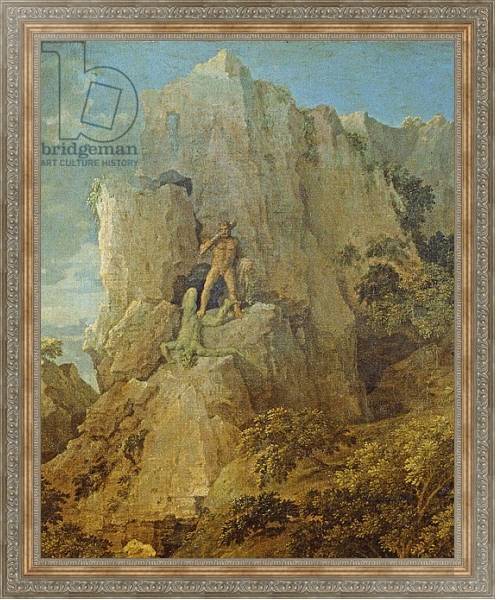 Постер Landscape with Hercules and Cacus, c.1656 2 с типом исполнения На холсте в раме в багетной раме 484.M48.310