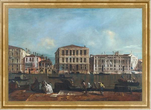 Постер Венеция - Гранд Канал и Палаццо Песаро с типом исполнения На холсте в раме в багетной раме NA033.1.051