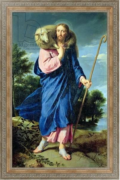 Постер The Good Shepherd, c.1650-60 с типом исполнения На холсте в раме в багетной раме 484.M48.310