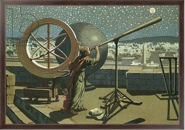 Постер Hipparchus in the observatory in Alexandria с типом исполнения На холсте в раме в багетной раме 221-02