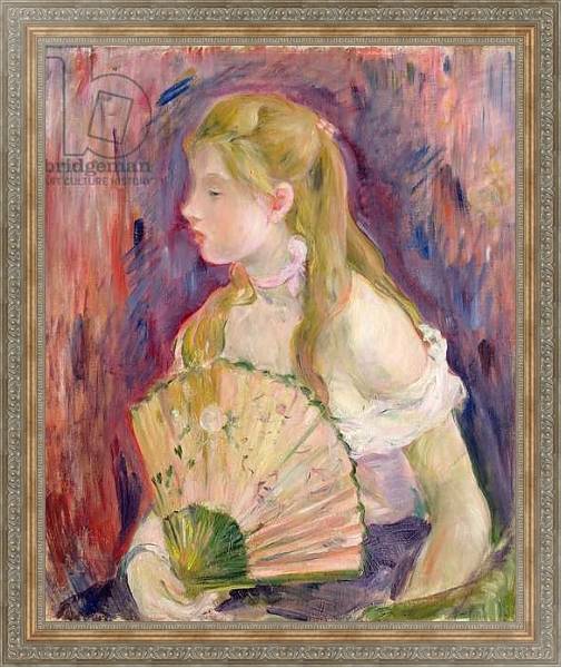 Постер Young Girl with a Fan, 1893 с типом исполнения На холсте в раме в багетной раме 484.M48.310