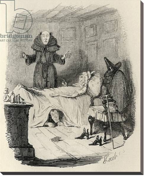 Постер The Confession of the old woman clothed in grey, from 'The Ingoldsby Legends' с типом исполнения На холсте без рамы