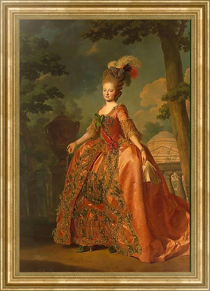 Постер Портрет великой княгини Марии Федоровны с типом исполнения На холсте в раме в багетной раме NA033.1.051