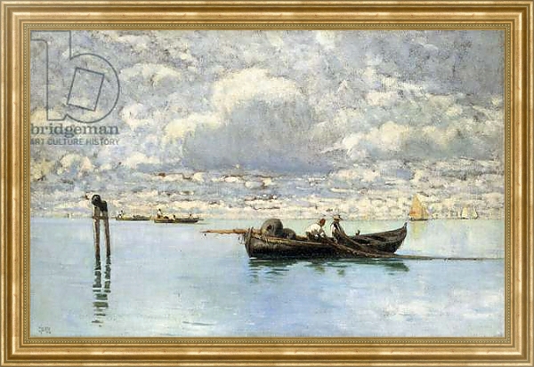 Постер On the Venetian Lagoon, с типом исполнения На холсте в раме в багетной раме NA033.1.051