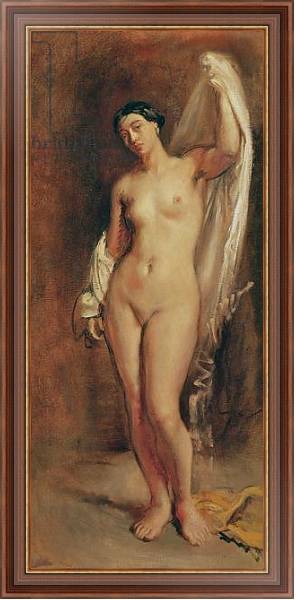 Постер Standing Female Nude, study for the central figure of 'The Tepidarium', 1853 с типом исполнения На холсте в раме в багетной раме 35-M719P-83