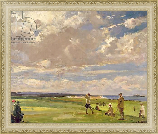 Постер Lady Astor playing golf at North Berwick с типом исполнения На холсте в раме в багетной раме 484.M48.725