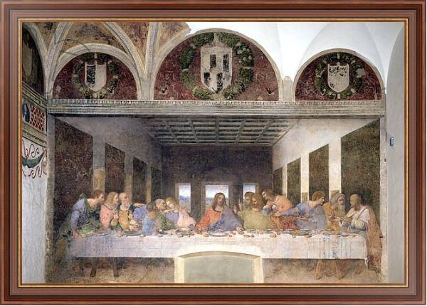 Постер The Last Supper, 1495-97 2 с типом исполнения На холсте в раме в багетной раме 35-M719P-83