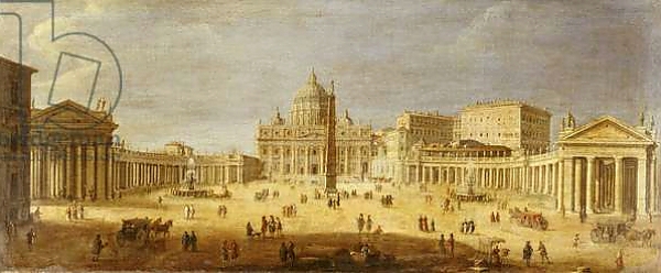 Постер Piazza S. Pietro, Rome с типом исполнения На холсте без рамы