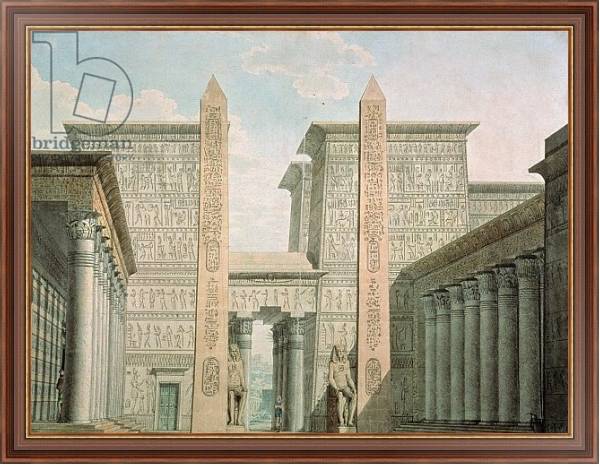 Постер The Entrance to the Temple, set design for 'The Magic Flute' by Wolfgang Amadeus Mozart с типом исполнения На холсте в раме в багетной раме 35-M719P-83