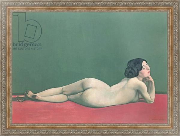 Постер Nude Stretched out on a Piece of Cloth, 1909 с типом исполнения На холсте в раме в багетной раме 484.M48.310