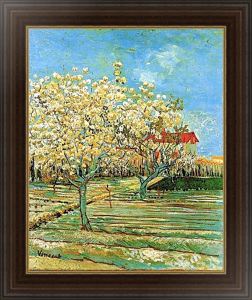 Постер Фруктовый сад в цвету 3 с типом исполнения На холсте в раме в багетной раме 1.023.151