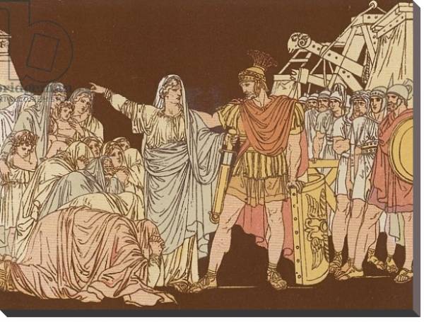 Постер Coriolanus and his mother с типом исполнения На холсте без рамы