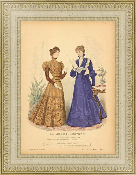 Постер La Mode Illustre #2 с типом исполнения Акварель в раме в багетной раме 484.M48.725