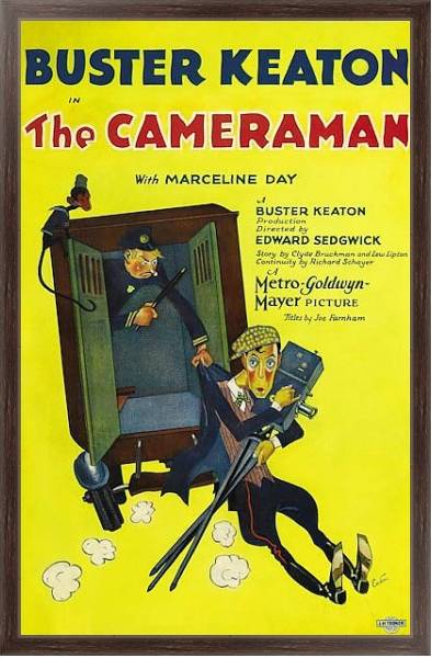 Постер Poster - Cameraman, The с типом исполнения На холсте в раме в багетной раме 221-02